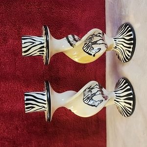 Lot of 2 Candle Holders. Made in Kenya